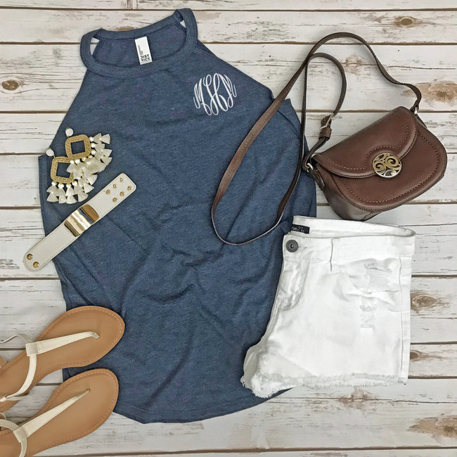 Monogrammed Ladies Rocker Tank