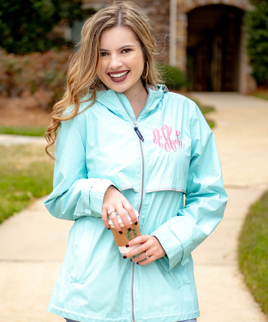 charles river rain jacket monogrammed