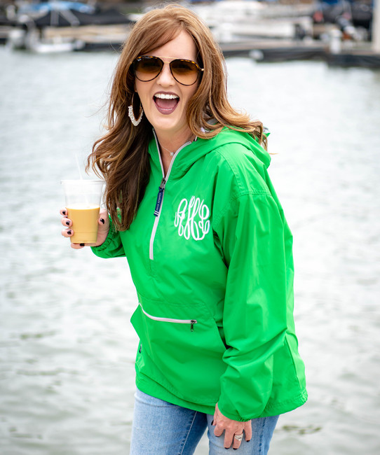 Monogrammed Charles River Pullover Rain 