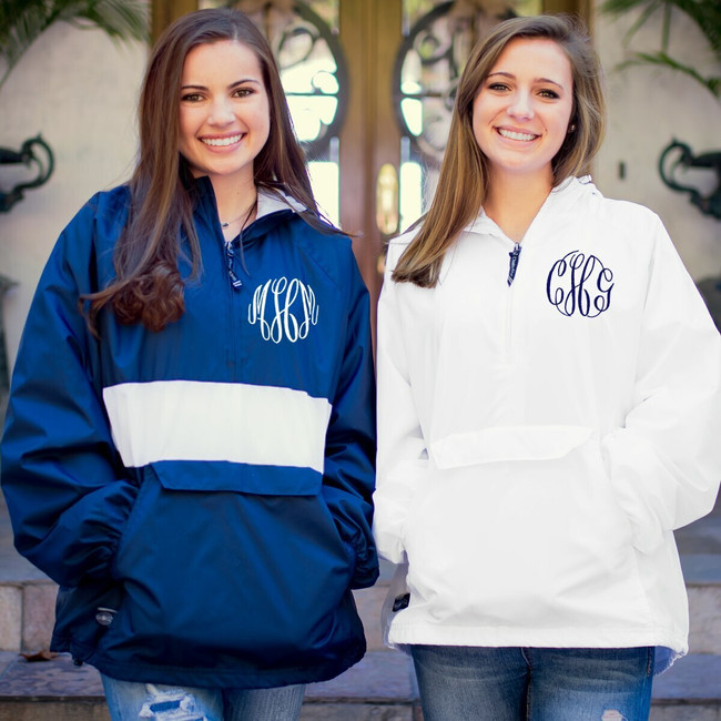Monogrammed Charles River Classic Striped Pullover