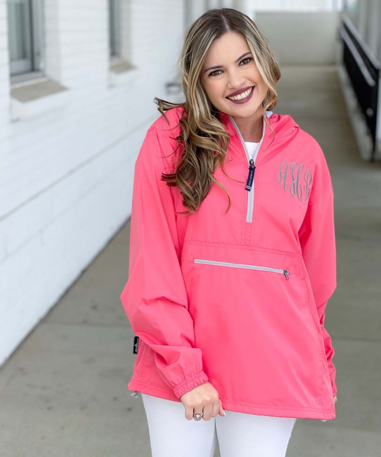 Monogrammed Charles River Pack N Go Pullover