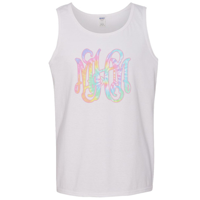 Pastel Tie Dye Monogrammed T-Shirt