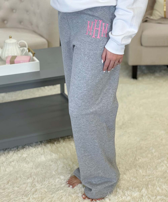 Born to Be Sassy Monogrammed Wave Wash Sweatpants