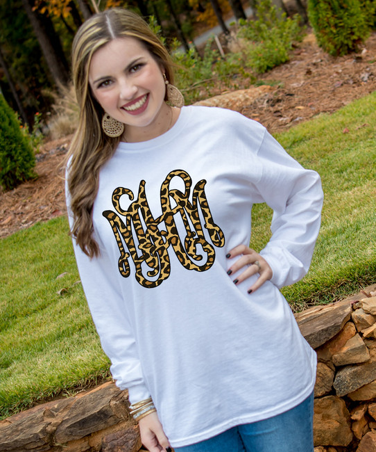 leopard monogram sweatshirt