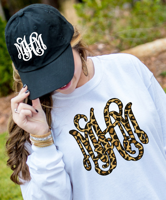 leopard monogram sweatshirt