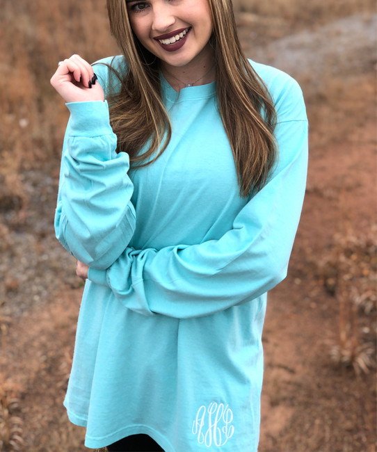 Monogrammed Comfort Colors Long Sleeve 