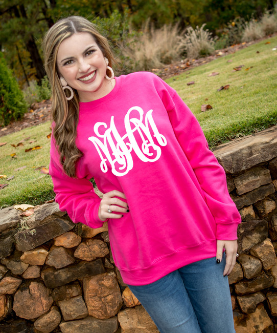 monogrammed crewneck
