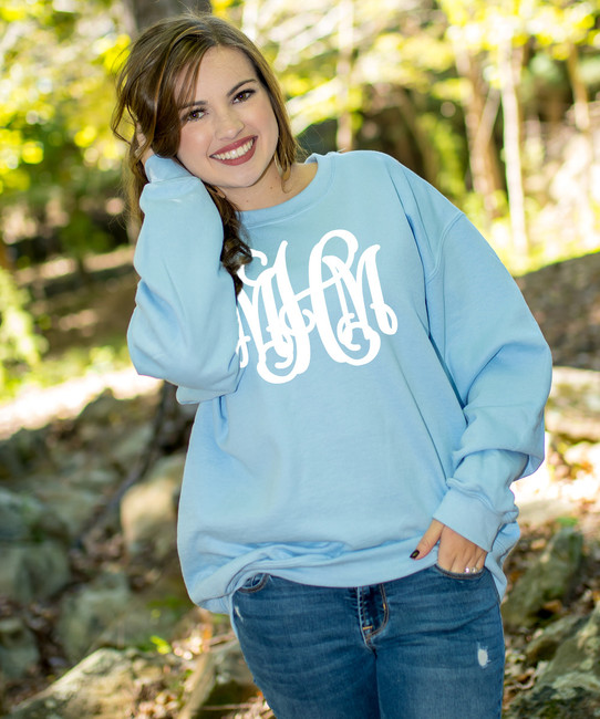 monogrammed crewneck