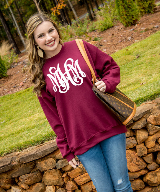 Buy Monogrammed Sweatshirt Monogram Sweater Crewneck Gift Online