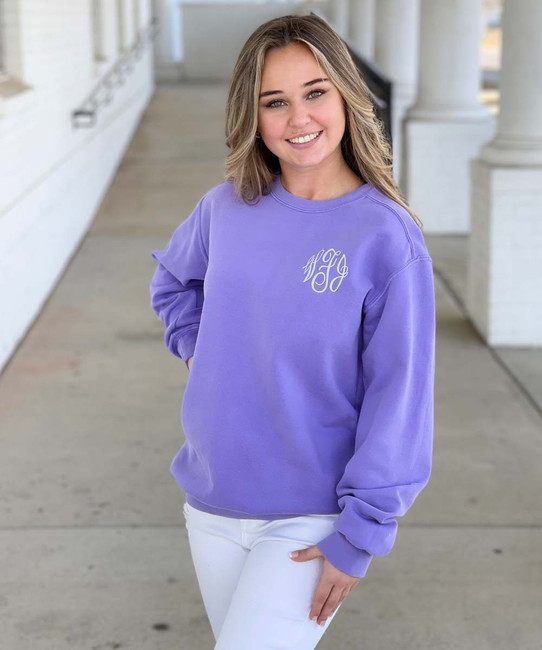 Monogrammed Comfort Colors Sweatshirt