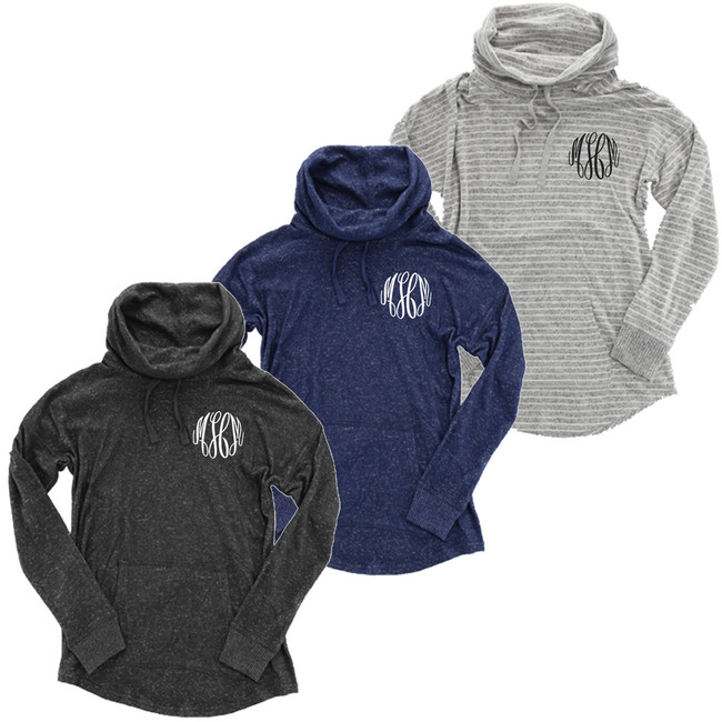 Monogrammed Cowl Cuddle Pullover
