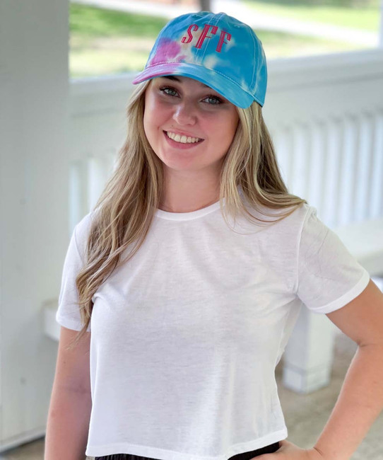 Monogrammed Tie-Dyed Twill Cap