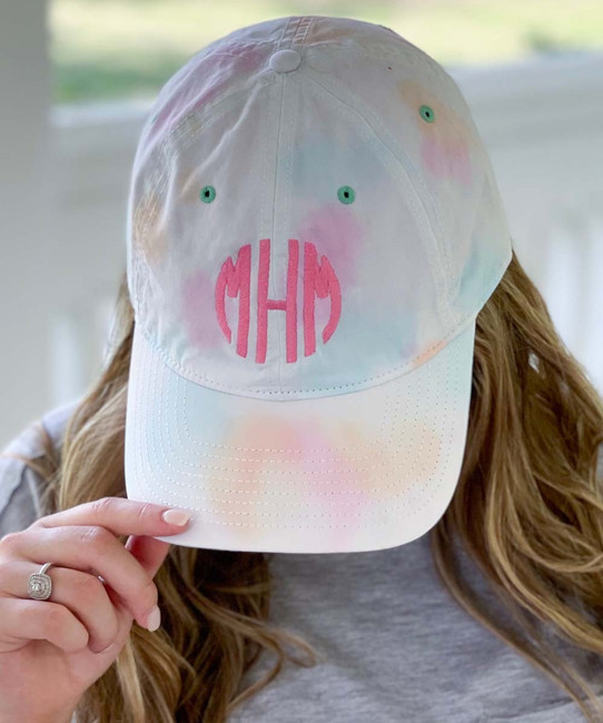 Monogrammed Tie-Dyed Twill Cap