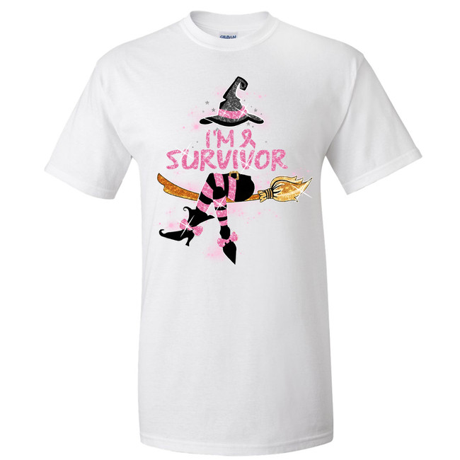 Im A Survivor Breast Cancer Halloween Graphic T-Shirt