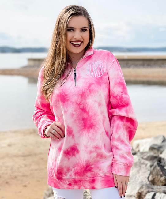 Tie dye sales quarter zip