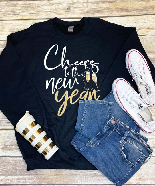 Monogrammed Cheers To The New Year Shirt