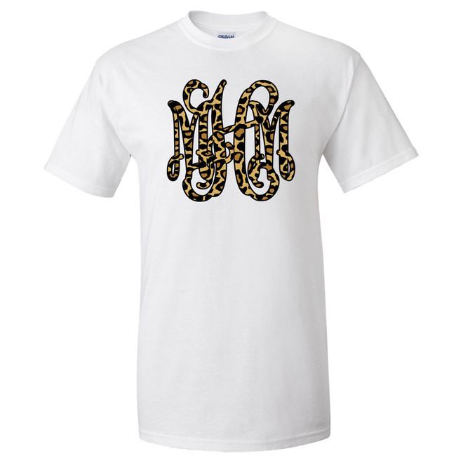 Full Monogrammed Leopard Graphic Shirt