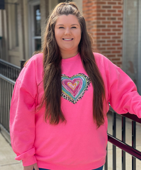 Leopard Colorful Heart T-Shirt