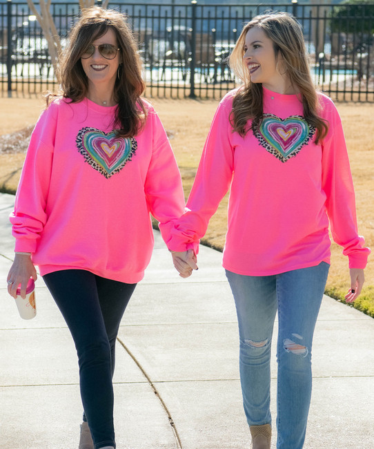 Leopard Colorful Heart T-Shirt