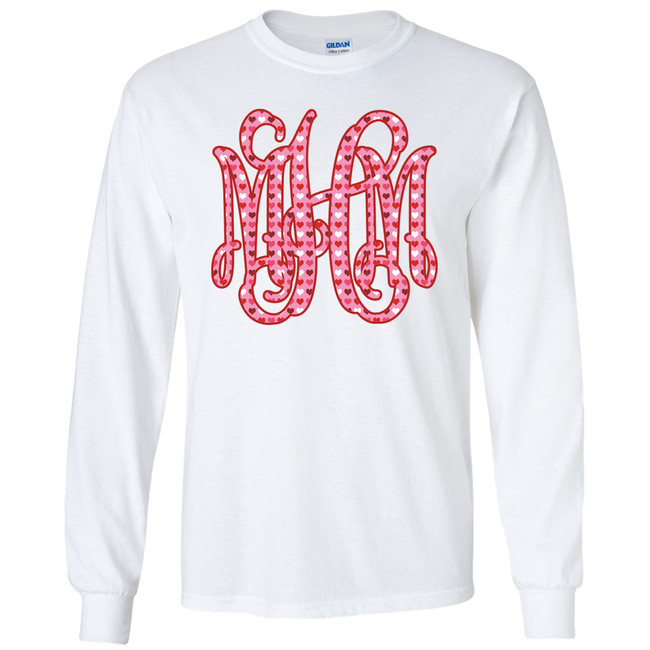 Monogrammed Valentine Print Graphic Tee