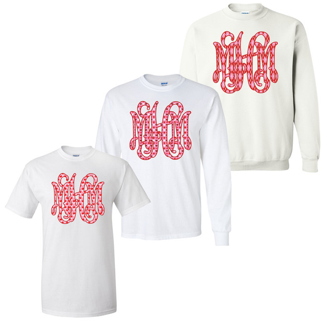 Monogrammed Valentine Print Graphic Tee