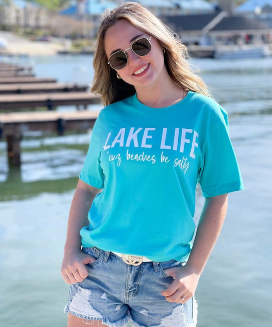Lake Cuz Beaches Be Salty Bella Canvas Tee