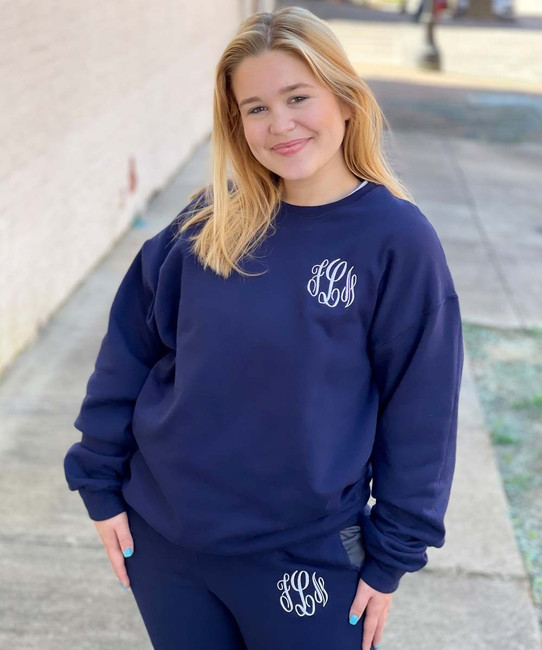 Monogrammed Sweatshirt And Jogger Set