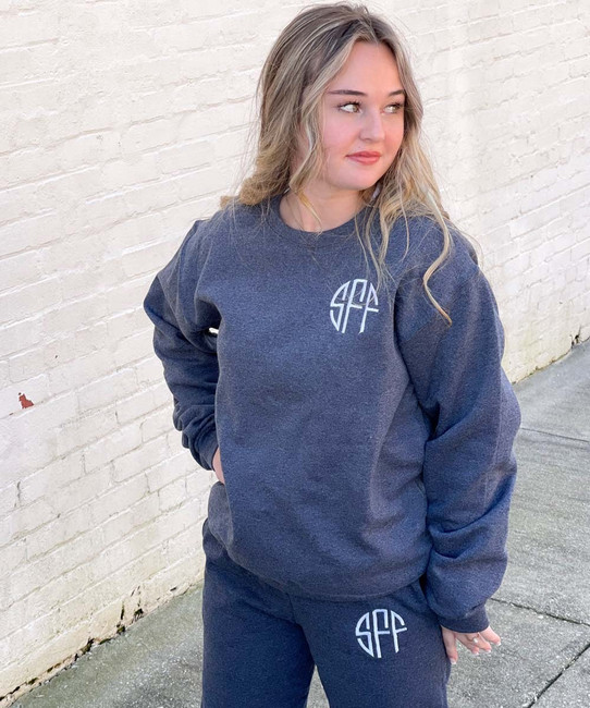 Monogrammed Sweatshirt And Jogger Set