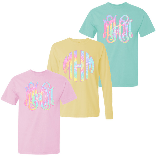 Lulu Grace Designs Monogram Tie-Dye Shirt