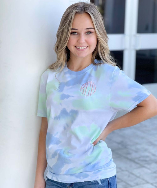 Lulu Grace Designs Monogram Tie-Dye Shirt