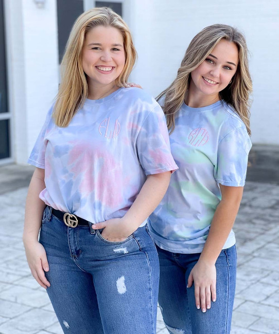 Monogrammed Tie Dye Shirt