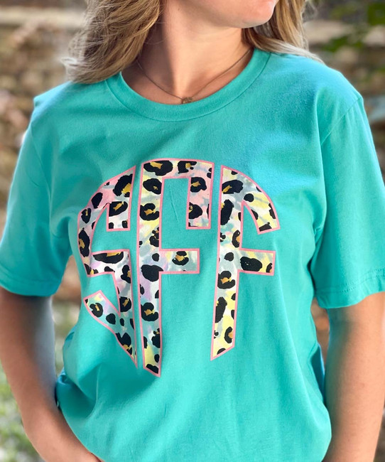 monogram tie & dye printed tee