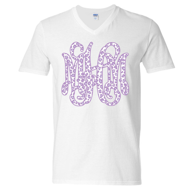 Spring Leopard Monogram Graphic Shirt