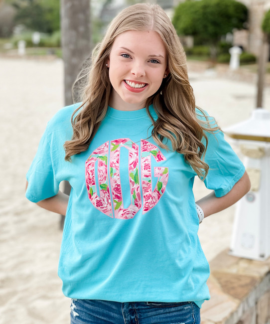 Lilly Monogram Comfort Colors T-Shirt - Choose Your Own Lilly Print