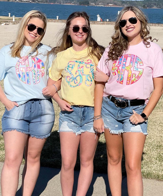 Lilly Monogram Comfort Colors T-Shirt - Choose Your Own Lilly Print