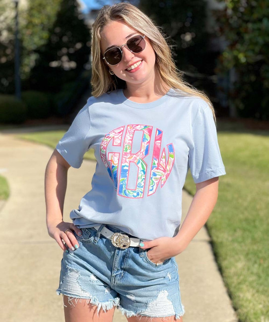 Lilly Monogram Bella Canvas Tee - Choose Your Own Lilly Print