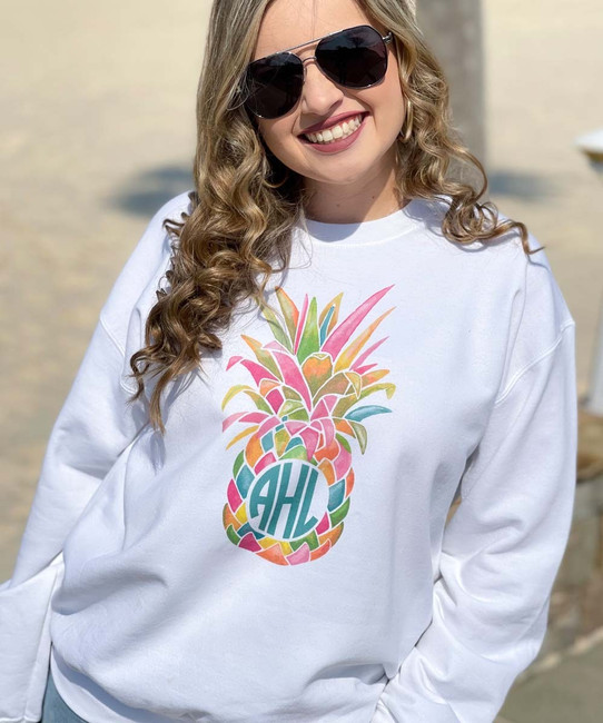 Personalized Rainbow Pineapple Graphic T-Shirt