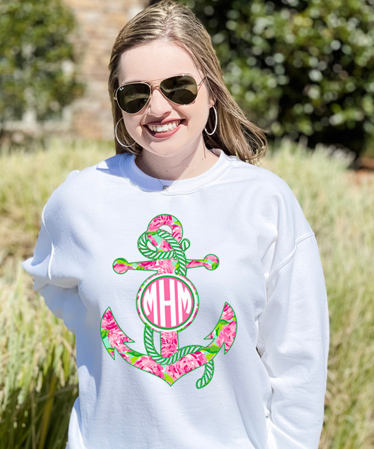 Monogrammed Lilly Anchor Graphic Tee