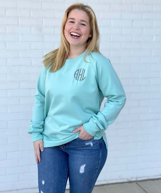 Monogrammed Ladies Pullover Crew