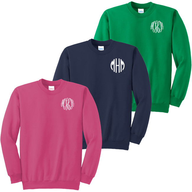 Youth Party On Monogrammed Sweatshirt