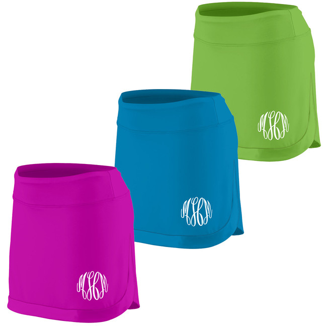 Girls Monogrammed Athletic Skort