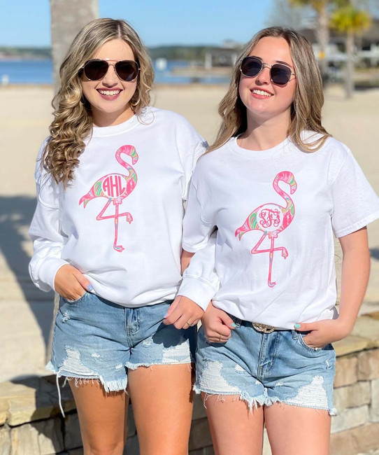 RILY フラミンゴロゴTシャツ Monogrammed Flamingo Shirt