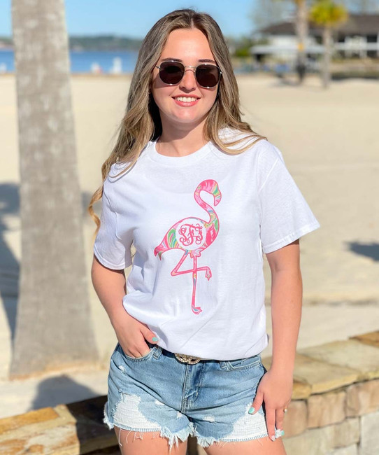 Monogrammed Flamingo Shirt