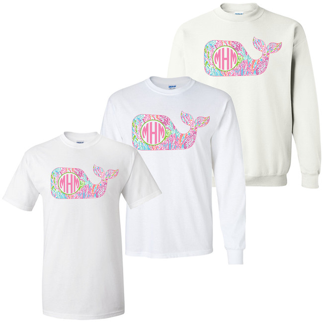Monogrammed Lilly Whale Graphic Shirt