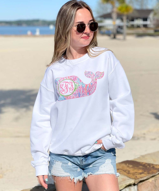 Monogrammed Lilly Whale Graphic Shirt