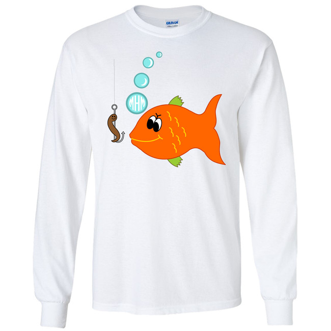 Boys Monogrammed Fish Graphic Shirt