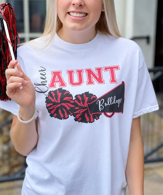 Personalized Cheer Mom Graphic Tee Shirt