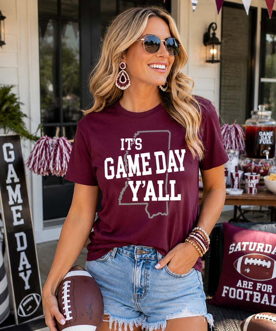 it's game day y'all maroon model image