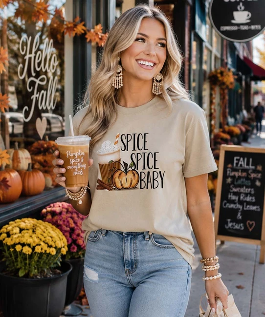 spice spice baby tee model image