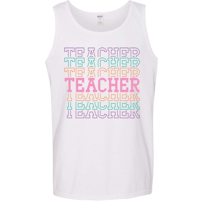 Stacked Teacher Graphic Tee Shirt